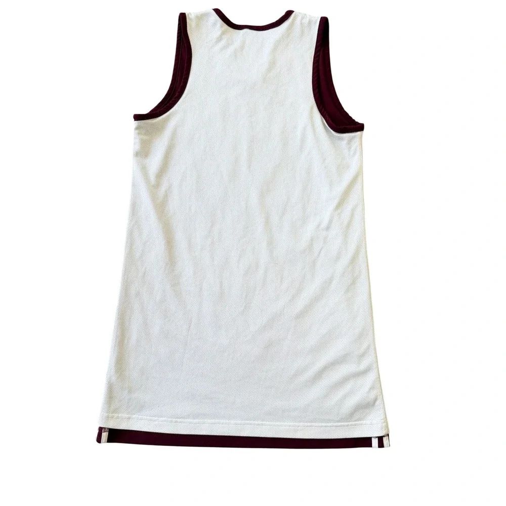 Adidas Reversible Basketball Jersey Mini Dress Maroon White Climalite Streetwear - Picture 8 of 13